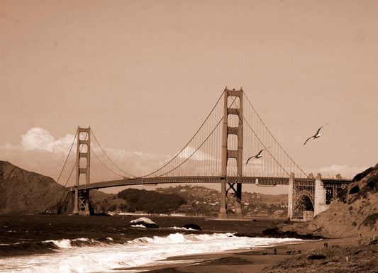 GOLDEN GATE BRIDGE SEPIA