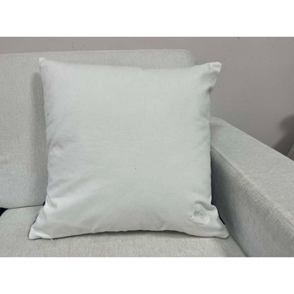 EMBROIDERED CATCH A WAVE PILLOW - WHITE