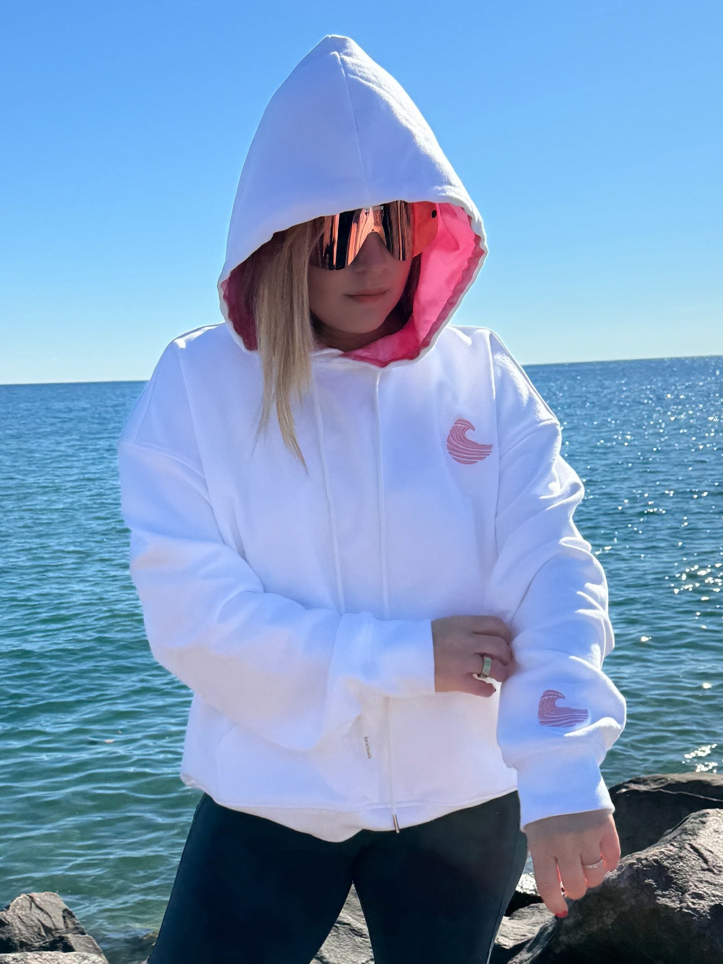 RR SOCIETY CATCH A WAVE HOODIE - PINK