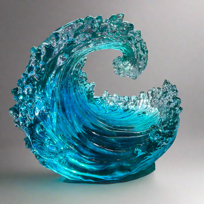 CATCH A WAVE SCULPTURE - AQUA