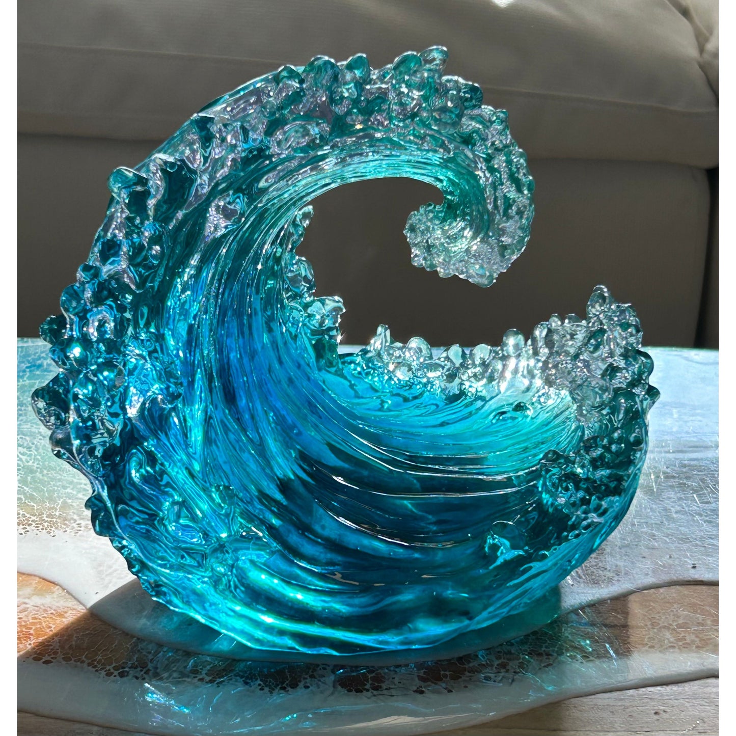 CATCH A WAVE SCULPTURE - AQUA