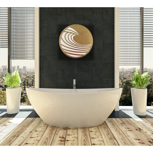 CATCH A WAVE WHITE & GOLD WALL ART